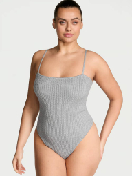 Роскошное вязаное боди Victoria's Secret со стразами 1159832090 (Серый XXL)