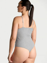Роскошное вязаное боди Victoria's Secret со стразами 1159832090 (Серый XXL)