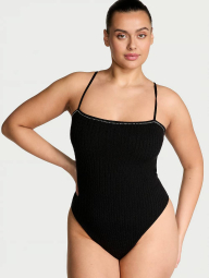 Роскошное вязаное боди Victoria's Secret со стразами 1159832092 (Черный XL)