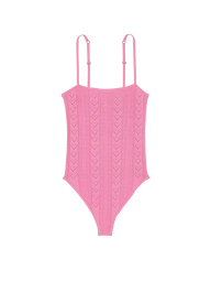 Роскошное вязаное боди Victoria's Secret с узором 1159833261 (Розовый L)