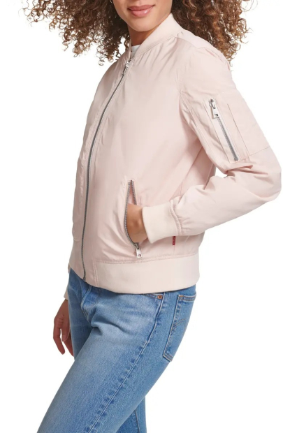 Женская ветровка-бомбер Levi's 1159837094 (Розовый M)