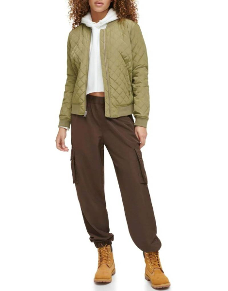 Женская стеганая куртка-бомбер Levi's 1159838031 (Зеленый XXL)