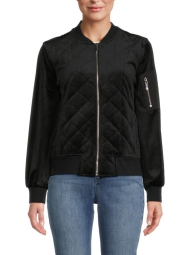 Велюровая куртка бомбер Calvin Klein 1159809703 (Черный, XS)