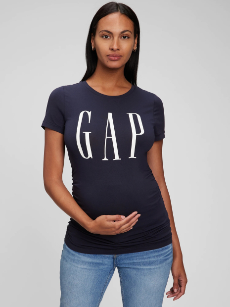 Футболка для беременных GAP с коротким рукавом 1159775814 (Синий, S)