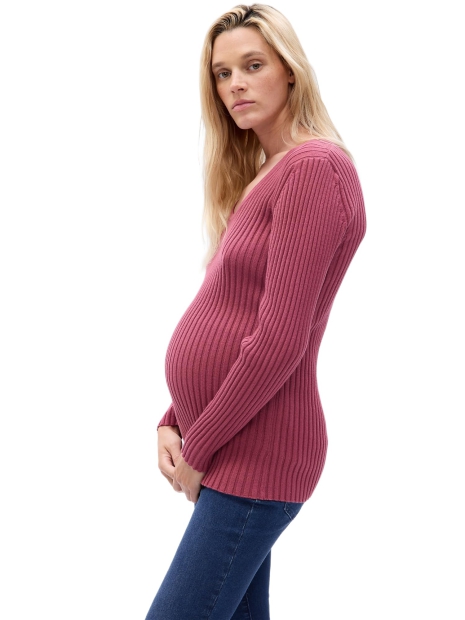 В'язаний светр для вагітних GAP 1159808152 (Рожевий, XL)