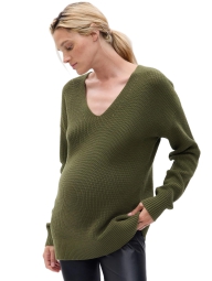 Вязаный свитер для беременных 1159809751 (Зеленый, L)