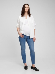 Женские джинсы skinny для беременных со вставками GAP 1159827812 (Синий 34)