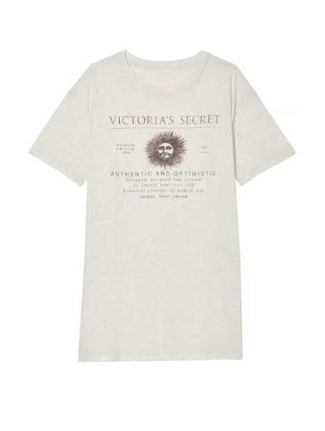 Домашнее платье Victoria’s Secret с логотипом 1159793196 (Серый, XL/XXL)