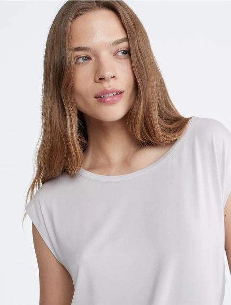 Жіноча футболка Lounge Calvin Klein 1159809229 (Молочний, L)