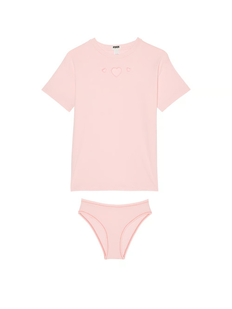 Домашний комплект Victoria’s Secret Pink футболка и трусики 1159834901 (Разные цвета XS)