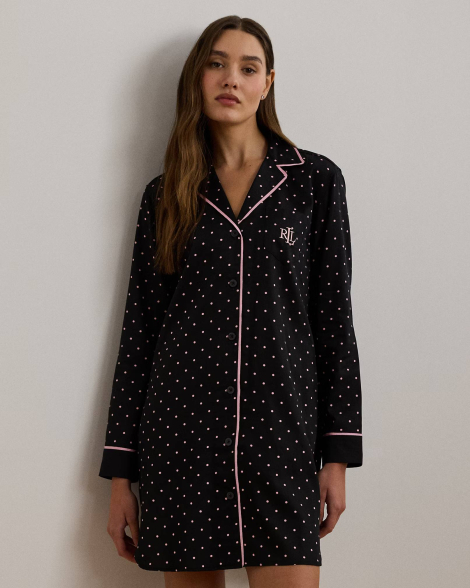 Домашнее платье-рубашка для сна Ralph Lauren 1159837221 (Черный XL)