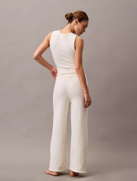 Плюшевые домашние штаны Calvin Klein 1159837935 (Молочный M)