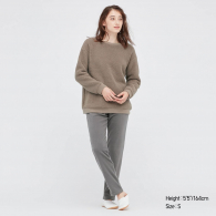 Домашний комплект Uniqlo кофта и штаны для дома 1159764728 (Коричневый/Серый, S)