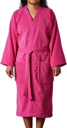 Махровый халат Lacoste 1159788626 (Розовый, One size)