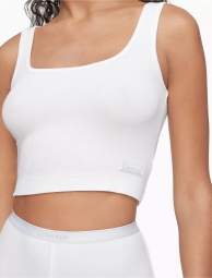 Женский комплект в рубчик Calvin Klein топ и лосины 1159799652 (Белый, L)