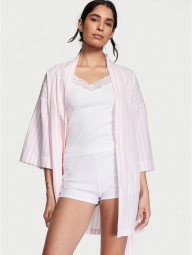 Домашний комплект Victoria’s Secret легкий халат майка шортики 1159802358 (Розовый, S)