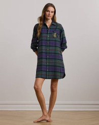 Домашнее платье-рубашка для сна Ralph Lauren 1159831811 (Зеленый M)