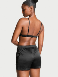 Домашний комплект Victoria’s Secret с вышивкой 1159833762 (Черный XXL)