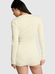 Женский мягкий ромпер Victoria's Secret Pink комбинезон 1159835284 (Молочный M)