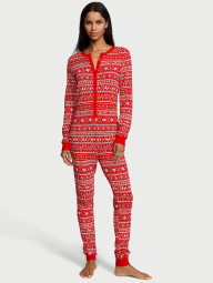 Женский мягкий термокомбинезон Victoria's Secret 1159835577 (Красный S)