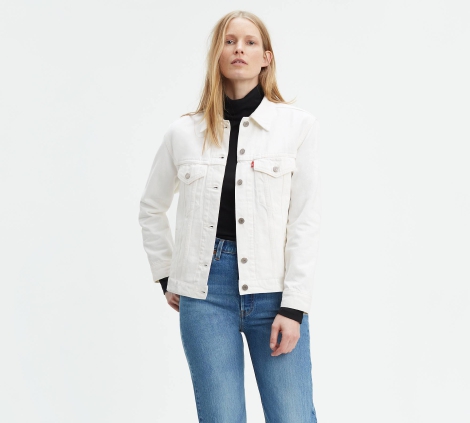Женская джинсовая куртка Levi's 1159808756 (Белый, XXL)