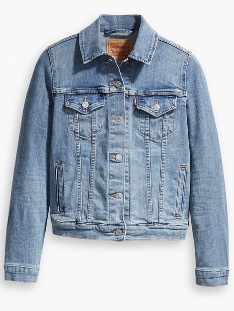 Жіноча джинсова куртка Levi's 1159801578 (Білий/синій, XL)