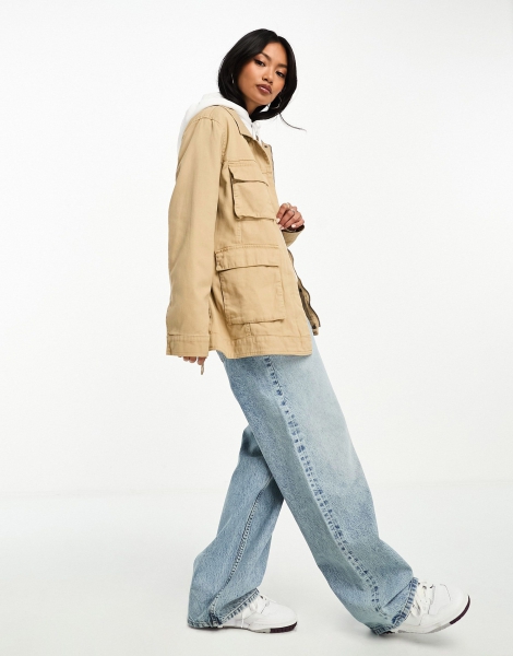 Жіноча джинсова куртка Levi's. 1159804094 (Бежевий, XL)