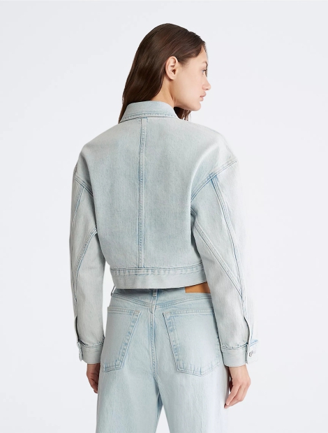 Укороченная джинсовая куртка Calvin Klein 1159804940 (Голубой, XL)