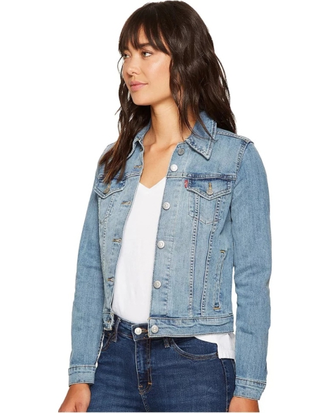 Жіноча джинсова куртка Levi's 1159808760 (Білий/синій, XL)