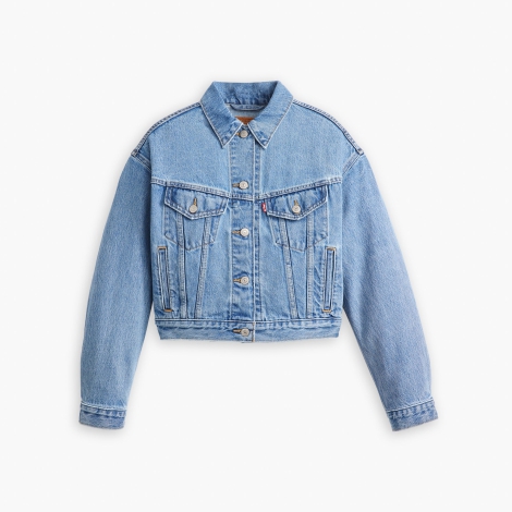 Женская укороченная джинсовая куртка Levi's 1159827850 (Синий XL)