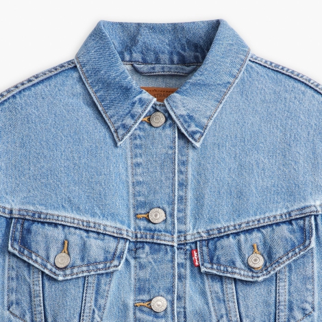 Женская укороченная джинсовая куртка Levi's 1159827850 (Синий XL)