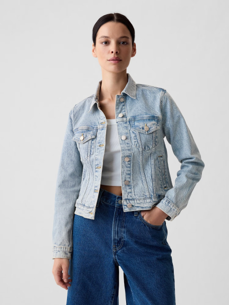 Женская джинсовая куртка GAP 1159835588 (Голубой S)