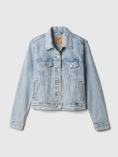 Женская джинсовая куртка GAP 1159835588 (Голубой S)