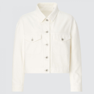 Укороченная джинсовая куртка UNIQLO 1159767142 (Белый, XXL)