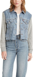 Женская джинсовая куртка Levi's джинсовка с мягкими рукавами 1159770496 (Синий/Серый, XS)