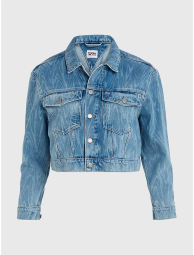 Женская укороченная джинсовая куртка Tommy Hilfiger 1159790659 (Синий, 4X)