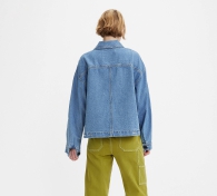 Жіноча джинсова куртка Levi's на ґудзиках 1159794388 (Білий/синій, M)