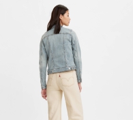 Жіноча вкорочена куртка джинсова Levi's 1159799043 (Білий/синій, XS)