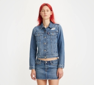 Женская джинсовая куртка Levi's с рваными деталями 1159799376 (Синий, S)