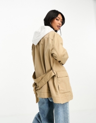 Жіноча джинсова куртка Levi's. 1159804094 (Бежевий, XL)