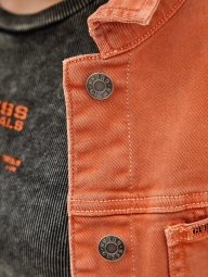 Укороченная джинсовая куртка Guess 1159805150 (Оранжевый, M)