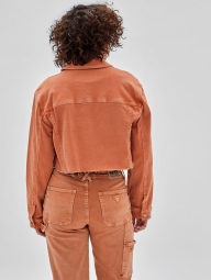 Укороченная джинсовая куртка Guess 1159805148 (Оранжевый, XS)