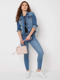 Жіноча джинсова куртка Guess 1159806021 (Білий/синій, S)