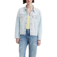 Жіноча джинсова куртка Levi's з рваними деталями 1159807114 (Блакитний, XS)