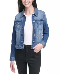 Жіноча джинсова куртка Calvin Klein 1159807189 (Білий/синій, XL)