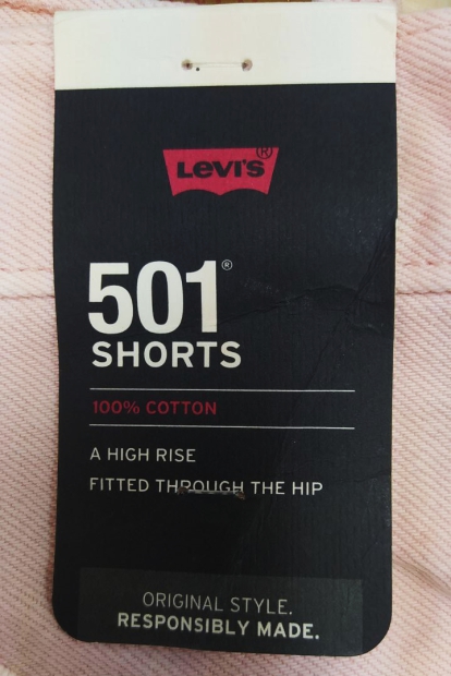 Женские джинсовые шорты Levi's 501 1159814092 (Розовый, 28)