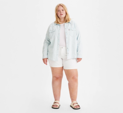 Женские джинсовые шорты Plus Size Levi's Mid Length 1159817924 (Белый 18W)