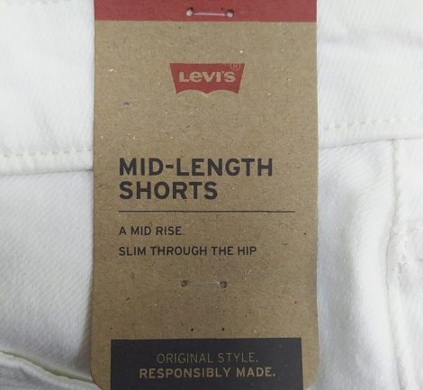 Женские джинсовые шорты Plus Size Levi's Mid Length 1159817924 (Белый 18W)