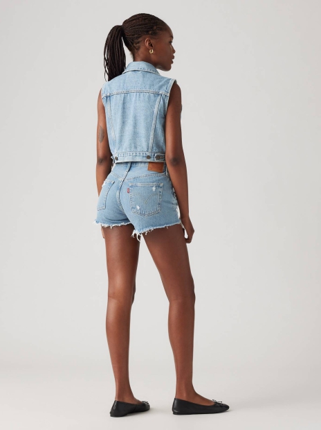 Жіночі шорти джинсові 501 Levi's з рваними деталями 1159818572 (Синій 27)