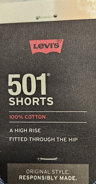 Женские джинсовые шорты 501 Levi's с рваными деталями 1159818016 (Синий 26)